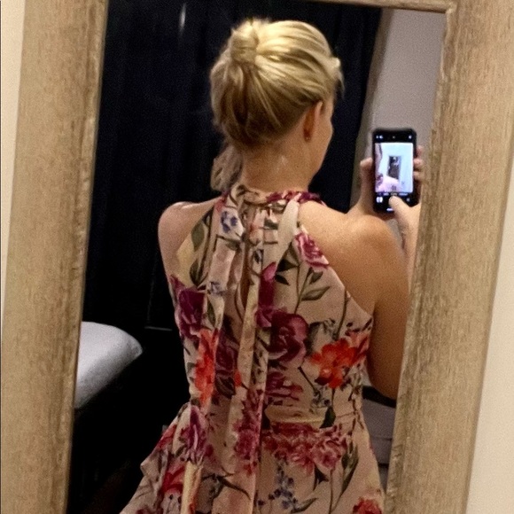 Eliza J floral halter gown.Like new. - Picture 7 of 10